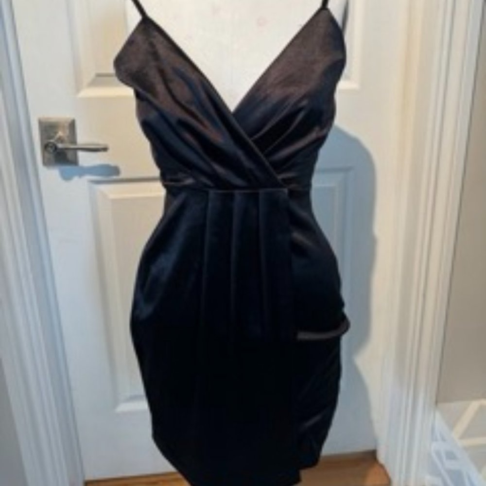 Black Pleated Mini Dress